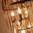 Vintage crystal bird cage chandelier for bar or restaurant