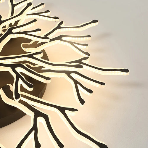 Modern multi-arm chandelier with remote control in aluminium and acrylic - vue 6 sur 11
