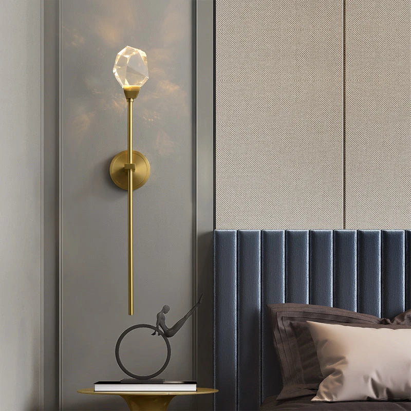 Luxury modern crystal decorative LED wall light