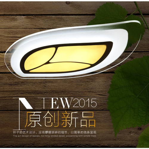 Ultra-thin LED ceiling light with creative leaf design - vue 6 sur 5