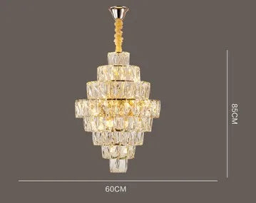 Nordic design crystal chandelier for stylish interiors - vue 13 sur 12