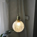 Retro glass and copper pendant light nordic decorative style