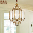 Vintage glass pendant light for indoor and outdoor use