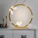 Gold metallic butterfly LED table lamp