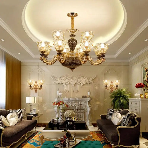 Luxury crystal chandelier for a minimalist ambience - vue 3 sur 16