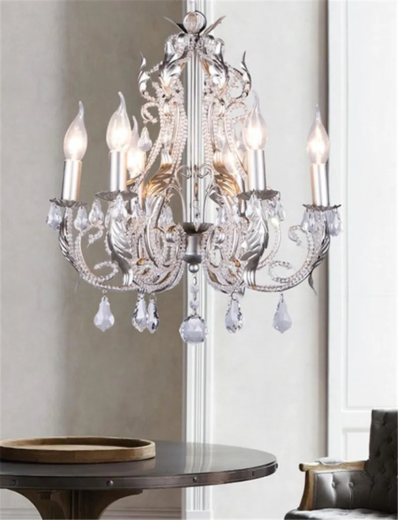Vintage crystal chandelier for elegant retro interior decor