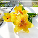 Artificial silk lily flower decoration for weddings, photography and crafts