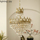 Modern crown crystal chandelier indoor decorative light