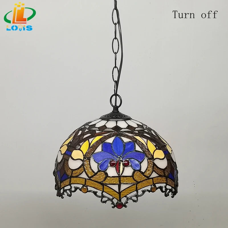 Tiffany style dragon petal chandelier for interior decoration - vue 6 sur 6