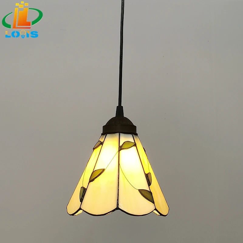 Tiffany style glass chandelier for elegant interior decoration - vue 4 sur 13