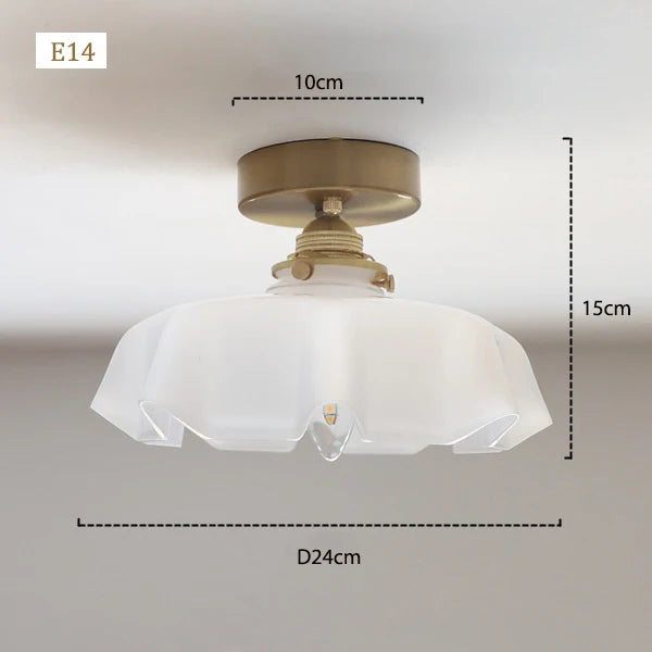 Coloured glass flower pendant light - vue 12 sur 16