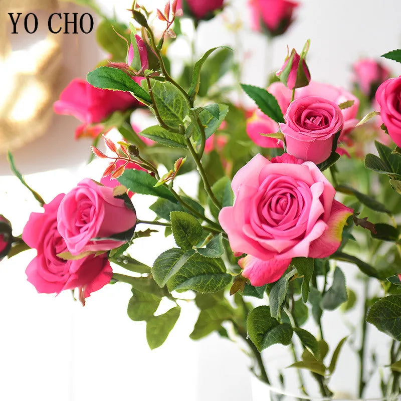 Artificial silk rose flowers for weddings and decoration - vue 4 sur 14