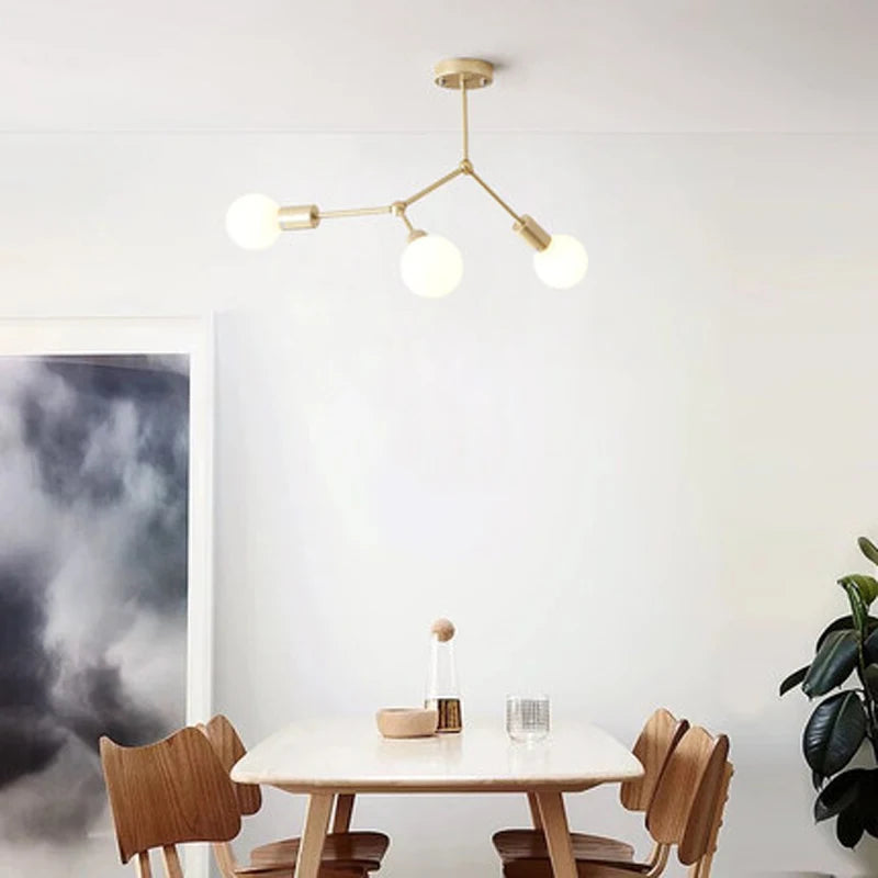 Modern multi-head chandelier for creative interiors