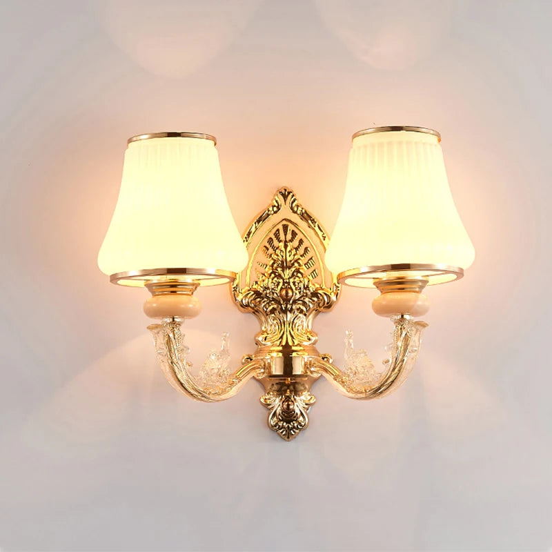 Nordic design glass LED wall light for decorative interiors
