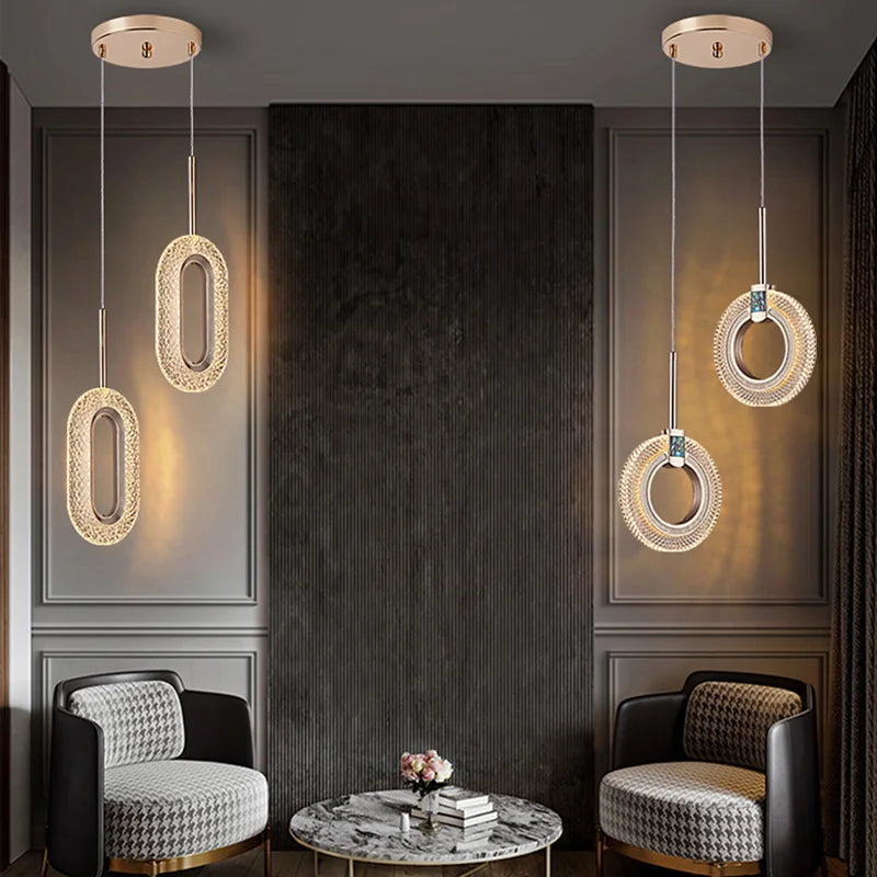 Nordic design suspended LED pendant light - vue 13 sur 13