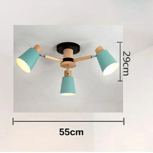 Simple modern solid wood Nordic chandelier - vue 16 sur 18