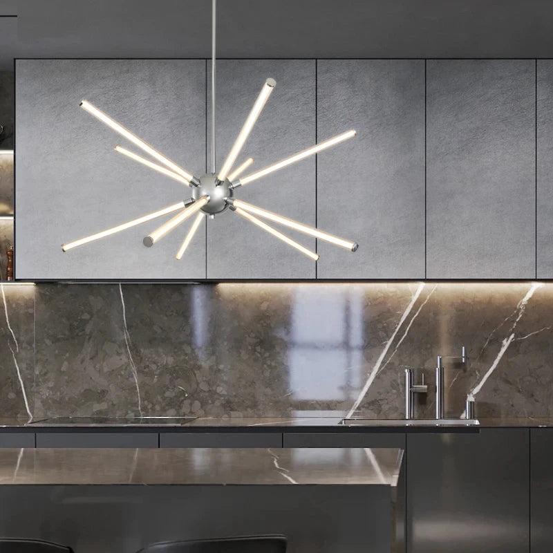 Modern aluminium pendant light for bar and kitchen