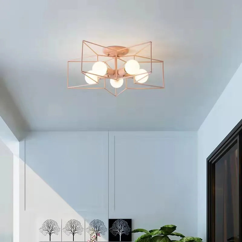 Modern minimalist decorative five-pointed star ceiling light