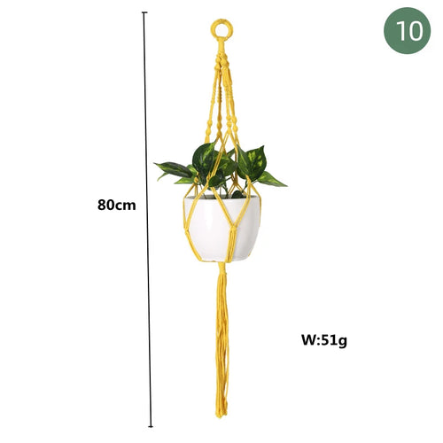 macrame hanging baskets for plants and decoration - vue 24 sur 30