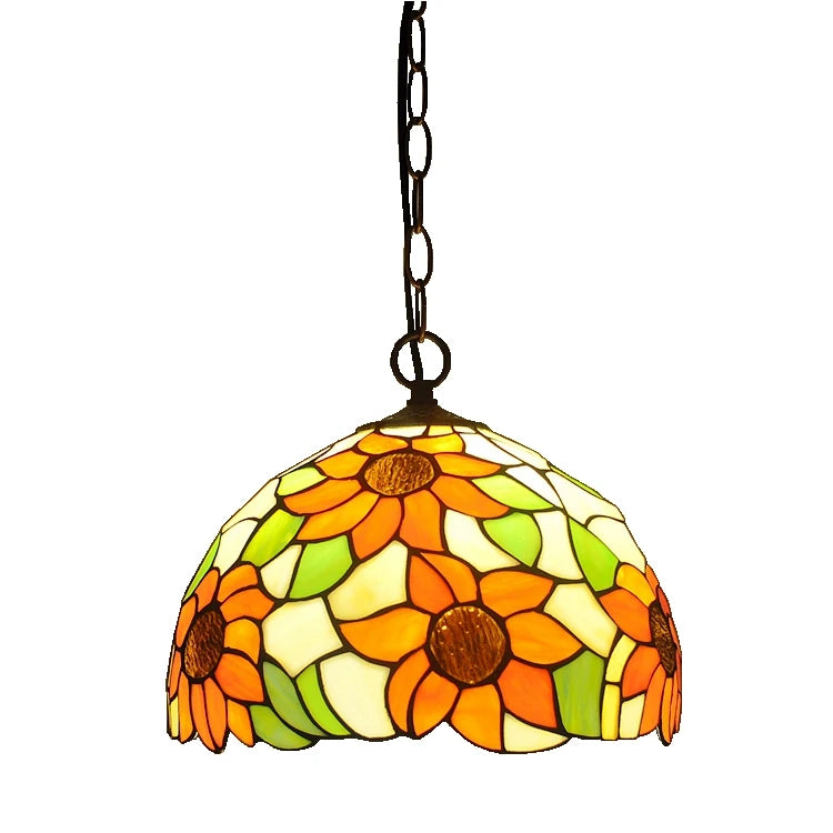 lustre tiffany européen pour restaurant café ou bar - vue 11 sur 19