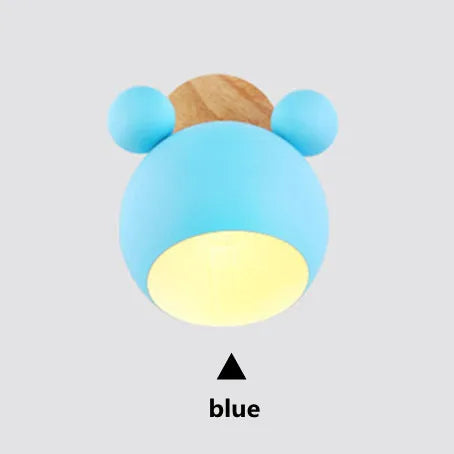 Modern wall lamp cartoon Mickey style colourful wall light macaron decorative bedside E27