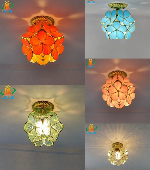 Nordic style glass petal lamp for interior decoration - vue 2 sur 18