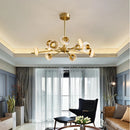 Luxury copper chandelier with minimalist design for creative lighting