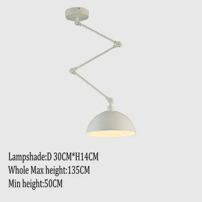 Foldable nordic aluminium pendant light with long LED arm - vue 16 sur 17