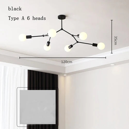 Modern multi-head chandelier for creative interiors - vue 13 sur 27