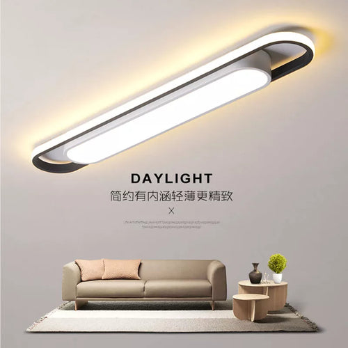 Simple rectangular modern LED ceiling light - vue 10 sur 9