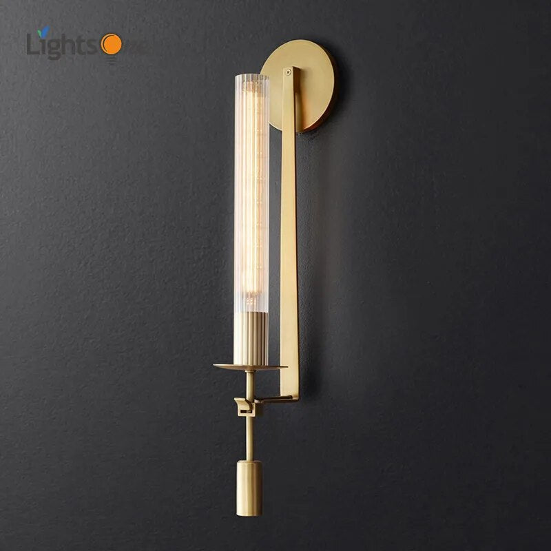 Post-modern luxury copper wall light