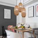 Vintage rattan pendant light