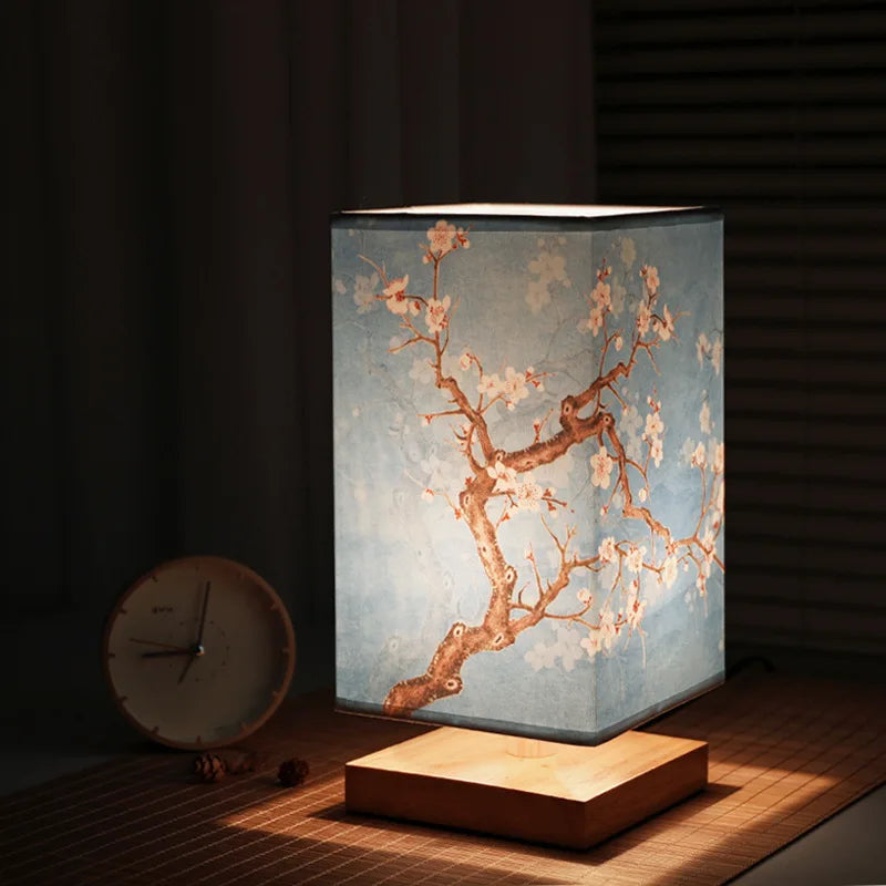 Chinese style dimmable square LED table lamps