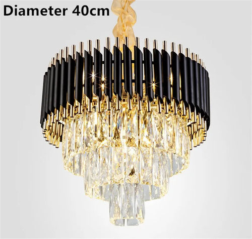 Modern crystal pendant chandelier for elegant interiors - vue 9 sur 9