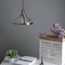 Vintage clear glass hanging lamp for nostalgic ambience