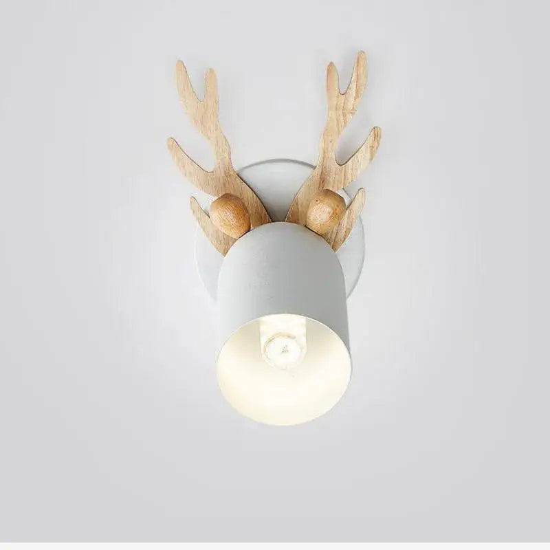 Nordic design deer wood wall light for children's interiors