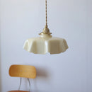 Coloured glass flower pendant light