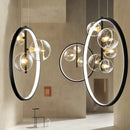 Black metal pendant light with adjustable cord for indoor lighting