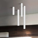 Modern long cylinder LED aluminium surface-mounted ceiling spotlight for living room, kitchen or office
