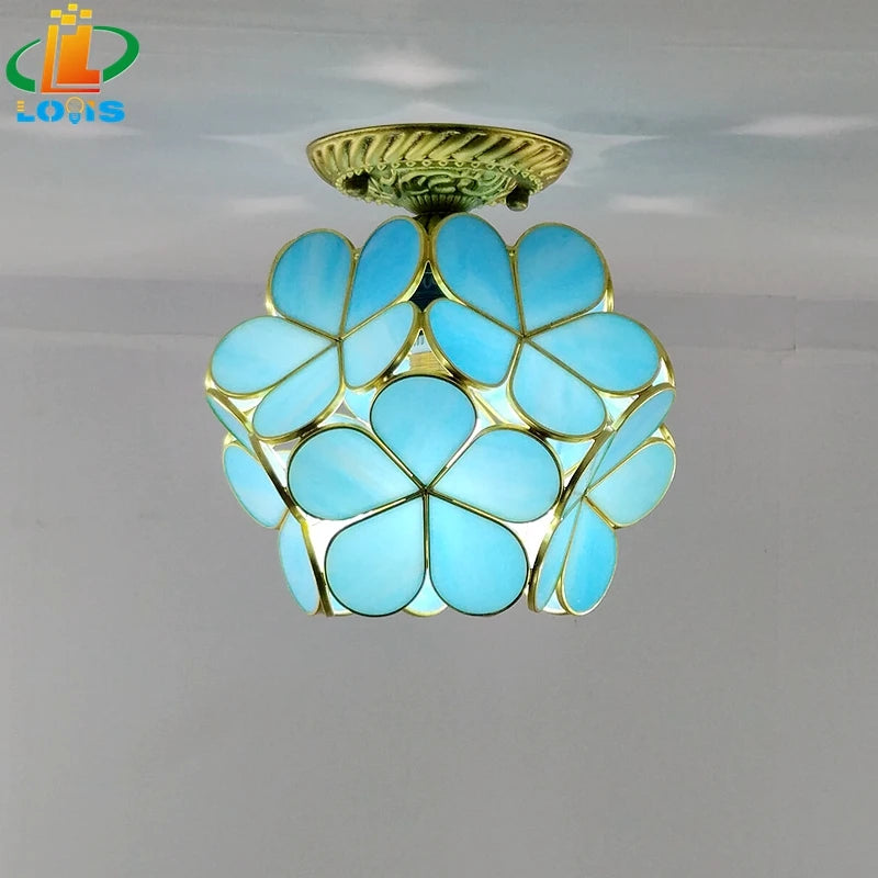 Nordic style glass petal lamp for interior decoration