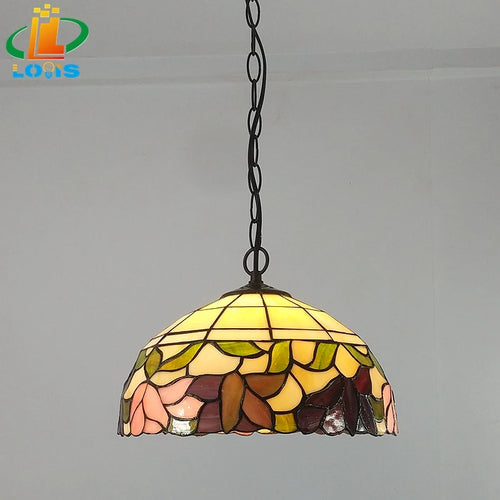 Begonia flower chandelier American style Tiffany lamp decorative lighting