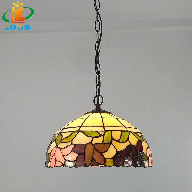 Begonia flower chandelier American style Tiffany lamp decorative lighting