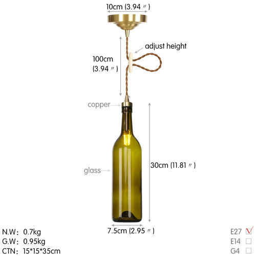 Modern brass and glass pendant light for interior decoration - vue 12 sur 12