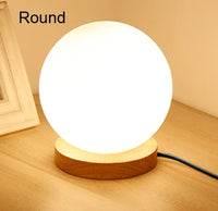 Simple glass ball table lamp