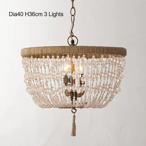 Vintage crystal pendant light in industrial style for elegant interiors - vue 12 sur 14