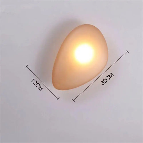 Modern glass pebble LED wall light for interior decor, hotel corridor, ceiling lighting - vue 17 sur 22