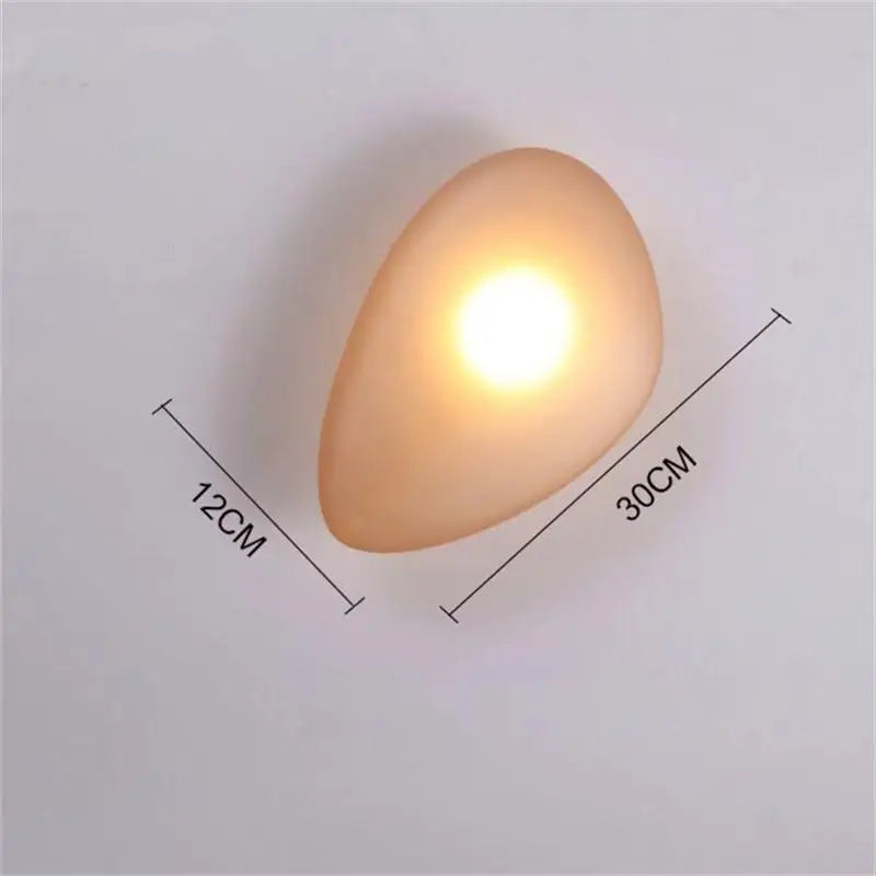 Modern glass pebble LED wall light for interior decor, hotel corridor, ceiling lighting - vue 16 sur 22