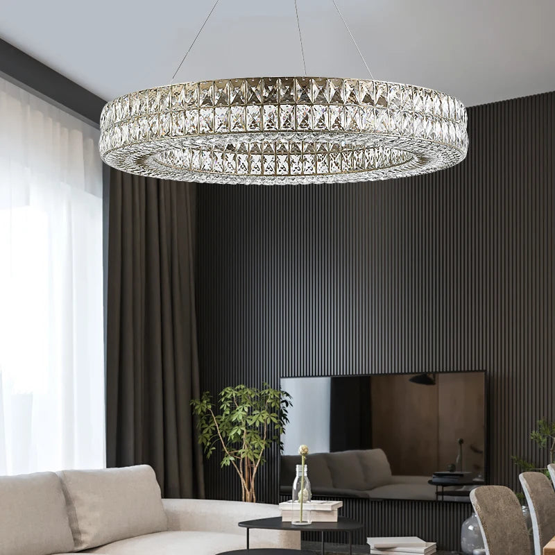 Postmodern crystal pendant light for elegant interiors