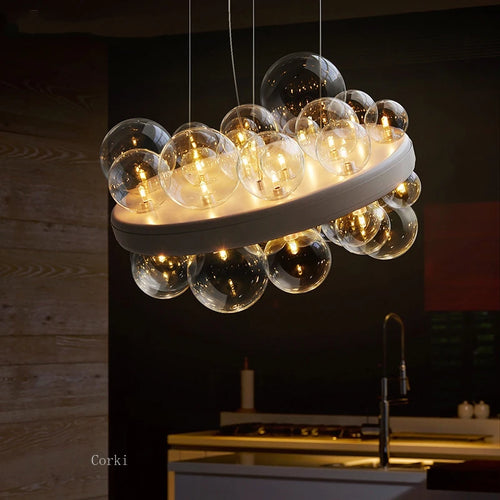 modern design clear glass chandelier for interior decoration - vue 2 sur 8