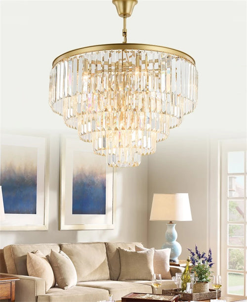 Modern crystal chandelier elegant nordic design pendant light - vue 6 sur 6